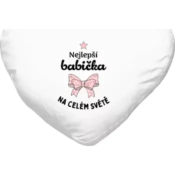 Polštář Polštář srdce 40x35 cm Nejlepší babička na celém světě