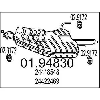 Auto-moto Zadní tlumič výfuku MTS 01.94830