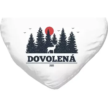 Polštář Polštář srdce 40x35 cm Dovolená, rok