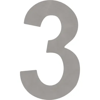Domovní číslo „3“, 150 × 100 mm, ocel, nerez (IN) C2180E03