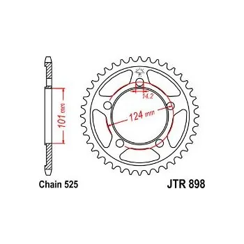 Řetězová sada pro motocykl Kalená rozeta KTM 990 SM T rok 10-15