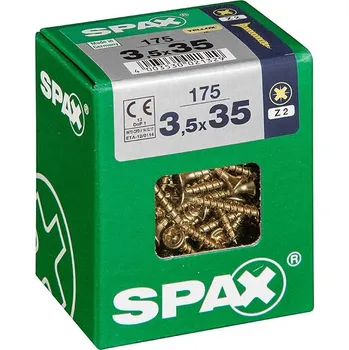 Vrut Spax Yellox Univerzální vrut, ø 3,5 × 35 mm, drážka: PZ 2, 175 ks 4081020350357