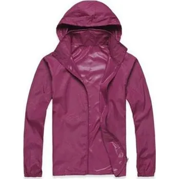 Pánská softshellová bunda Letní voděodolná bunda do tašky s kapucí Barva: Purpurová, Velikost: XS