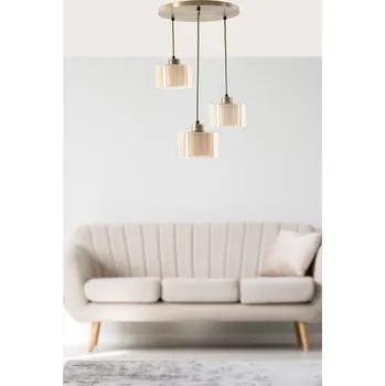 Designový lustr Vashti 30 cm měděný