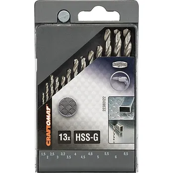 Vrták Craftomat Sada vrtáků do kovu, ø 1,5–6,5 mm, rychlořezná ocel, 13 ks&nbsp;2.609.25B.261