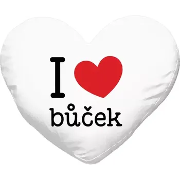 Polštář Polštář srdce 40x35 cm I love bůček