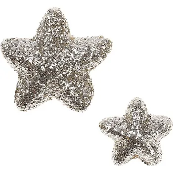 Autronic Hvězdičky z polystyrenu ve světle měděné barvě, mix 2 velikostí. Cena za 1balení - VP2052