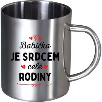 Nerezový hrnek Dědeček je srdcem celé rodiny