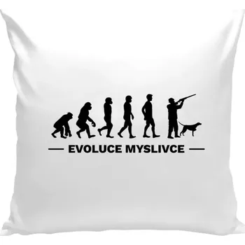 Polštář Polštář bílý 40x40 cm Evoluce - myslivec