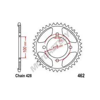 Řetězová sada pro motocykl Rozeta KAWASAKI KLX 140 L rok 08-16