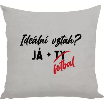 Polštář Polštář lněný 40x40 cm Ideální vztah