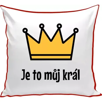 Polštář Polštář barevný 32x32 cm Je to můj král