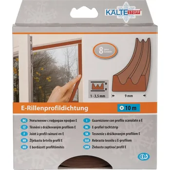 Těsnění do okna a dveří KÄLTESTOPP Těsnění oken a dveří, profil E, 10 m × 9 × 4 mm 3512241