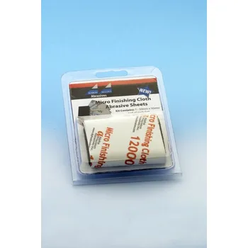 Plastikový model Sada brusných pláten - 9 pláten formátu 75x100 mm (hrubost od 1500-12000) s pěnovou přítlačnou destičkou