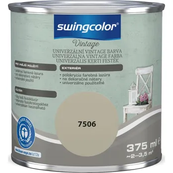 barva a nátěr na dřevo Swingcolor Univerzální barva, šedá, polomatná, 375 ml&nbsp;6429.T0375.7506