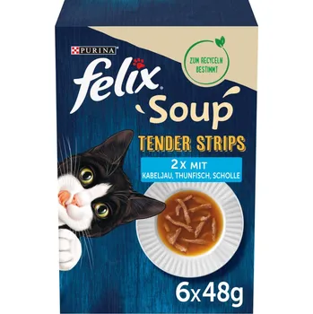 FELIX Soup Tender Strips rozmanitost z vody 48 × 48 g