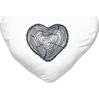 Polštář Polštář srdce 40x35 cm Pařez srdce