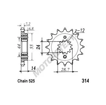 Řetězová sada pro motocykl Řetězové kolečko HONDA XRV 750 Africa Twin rok 90-03