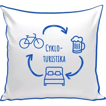 Polštář Polštář barevný 32x32 cm Cykloturistika
