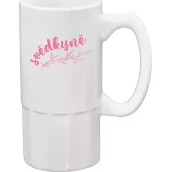 Sklenice Půllitr pro svědkyni - Svědkyně - s větvičkou - 500 ml