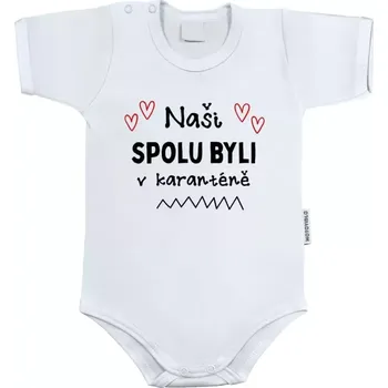 Kojenecký body Dětské body s krátkým rukávem Naši spolu byli v karanténě