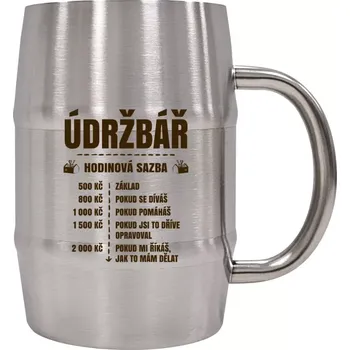 Sklenice Nerezový chladicí půllitr Hodinová sazba - údržbář