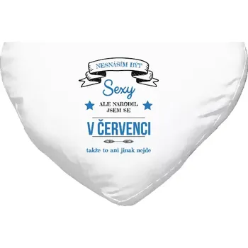 Polštář Polštář srdce 40x35 cm Nesnáším být sexy, ale narodil jsem se v ...