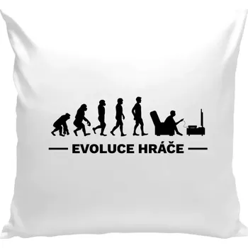 Polštář Polštář bílý 40x40 cm Evoluce - hráč