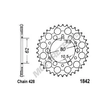 Řetězová sada pro motocykl Rozeta YAMAHA TW 125 rok 03-04