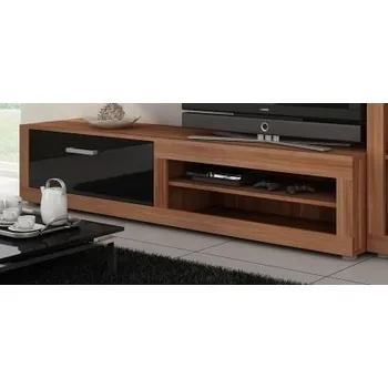 Televizní stolek Televizní stolek MOLTENO, švestka wallis/černý lesk, 5 let záruka + vyzvednutí ZDARMA