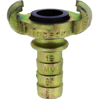 Hadicová spojka Lüdecke Bajonetová spojka s trnem na plochou hadici 19 mm s pojistným kroužkem SKG