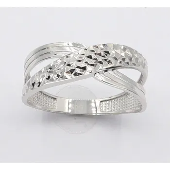 Prsten Zlatý prsten z bílého zlata AZ2799W, vel. 59, 2.4 g (585/1000)