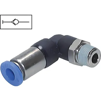 Fitinka Pneumatics & Hydraulics Samouzavíratelná l-spojka otočná vnější 10 mm - R1/4"