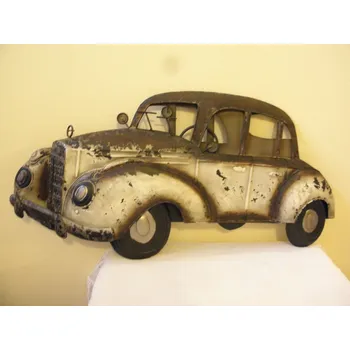 Plechová cedule PLECHOVÉ AUTO OPEL OLYMPIA NÁSTĚNNÁ DEKORACE 79 CM