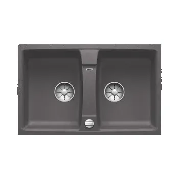 Granitový dřez Blanco LEXA 8 InFino Silgranit šedá skála oboustranný s excentrem - 524951 + ZÁRUKA 3 ROKY ZDARMA