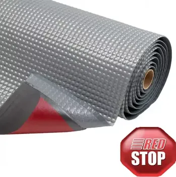 Rohožka Protiúnavová průmyslová rohož bublinková, laminovaná, šedá, 300 cm