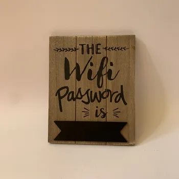 Domovní cedule WI-FI PASSWORD - DŘEVĚNÁ CEDULE