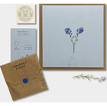 Kondolenční přání se semínky pomněnky