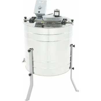 Medomet tangenciální 4-rámkový elektrický 230V, Ø 600, univerzální koš, s nerezovým kohoutem – MINIMA