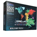 Giftio Mapa světa puzzle 1500 dílků