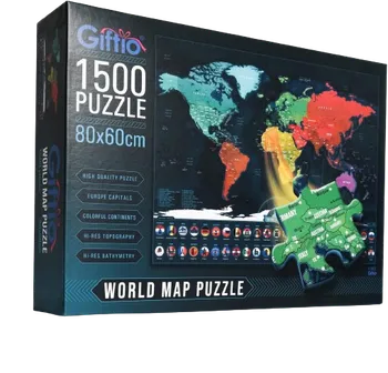 Puzzle Giftio Mapa světa puzzle 1500 dílků