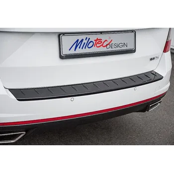 Tuning Práh pátých dveří s výstupky (s hranou), černý lesklý "klavírlak" - Škoda Octavia III. RS (Práh pátých dveří s výstupky pro Škoda Octavia III. RS, r.v. 2013 / 2017)