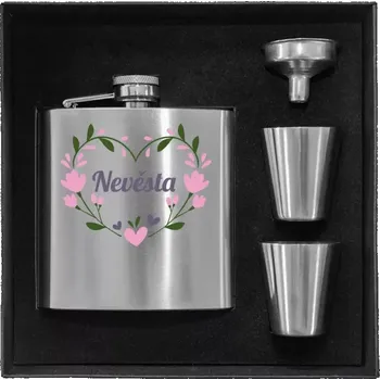 Placatka Placatka v krabičce Nevěsta - srdce s lístečky