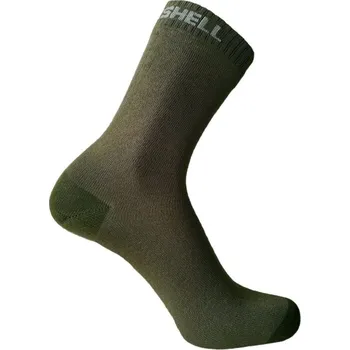 Pánské termo ponožky DexShell Ultra Thin Crew Socks Barva: Olive Green, Velikost: S