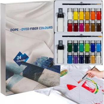 Speciální výtvarná barva Maaleo Sada barev na textil 24x 10 ml