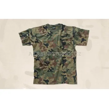 Tričko s krátkým rukávem Helikon - WOODLAND PL Velikost: 3XL Maskáče