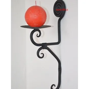 Svícen Kovaný svícen na zeď Šnek 2