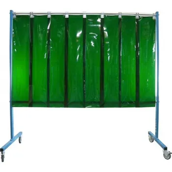 Příslušenství ke svářečce ST Mobilní stěna s lamelami 2mm TransFlex délka plochy: eurozelená, díl zástěny: komplet zástěna s rámem