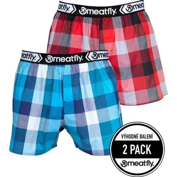 Boxerky Trenky MeatFly Gigi double pack blue/red L
