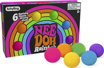 Dětský míč Schylling NeeDoh Rainbow mačkací míček 6 ks